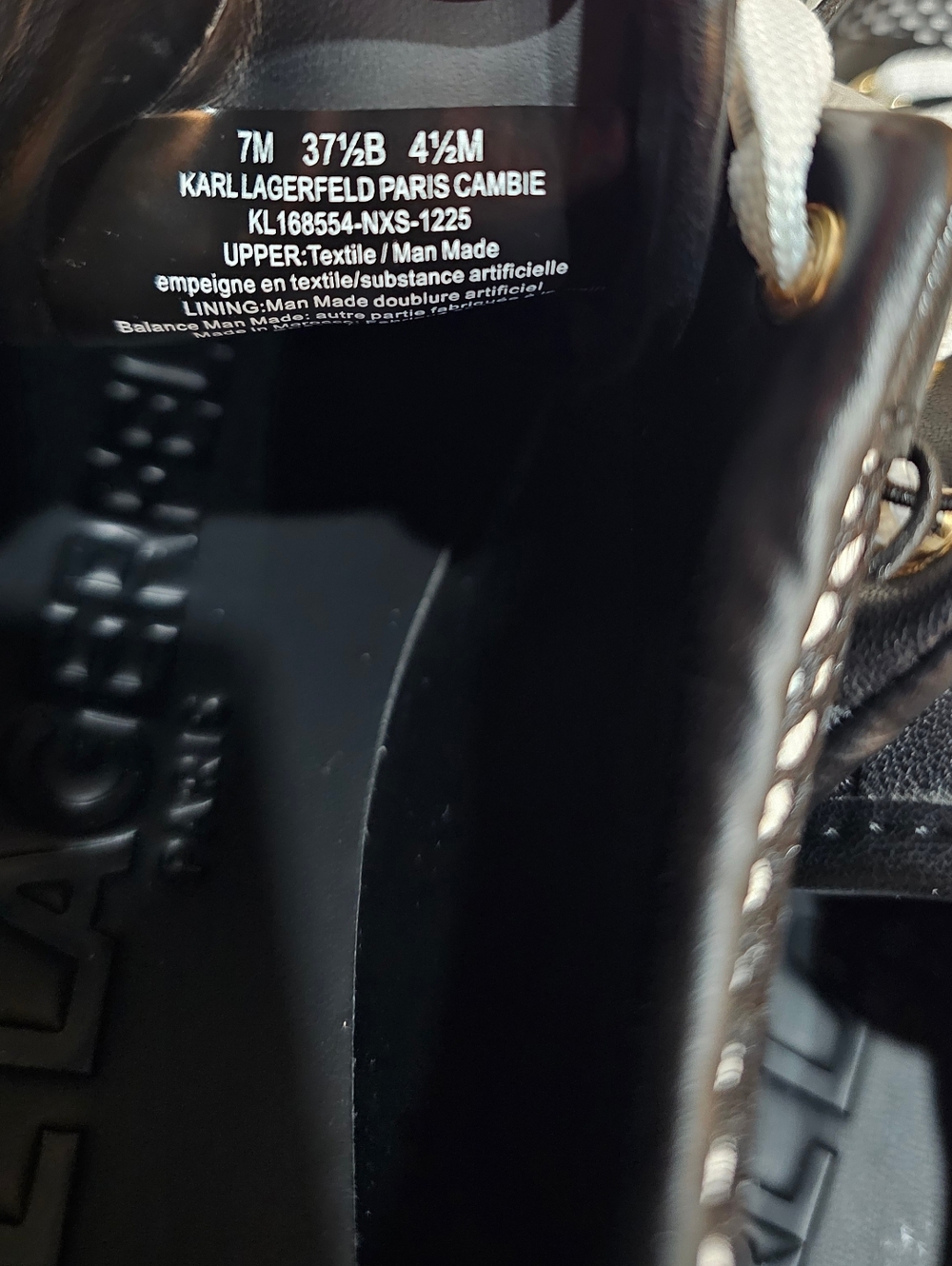 Karl Langerfeld Paris Cate Women's Pin Lace Up Sneakers, Size 7, New - Picture 9 of 9